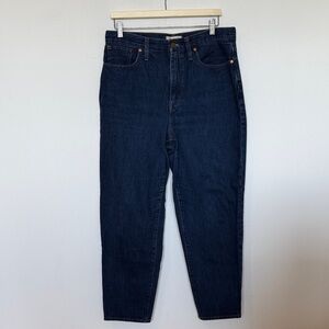 Madewell Dark Blue Baggy Tapered Jeans